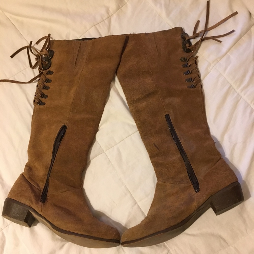 Brown Suede Fringe boots
